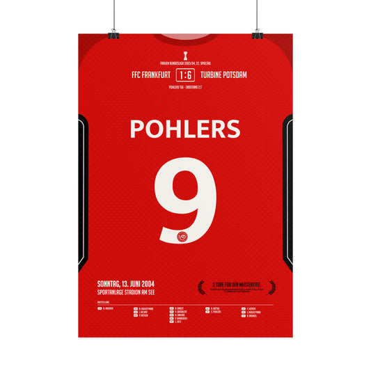 Conny Pohlers | 9 • "Drei Tore für die Meisterschaft" • 13.06.2004