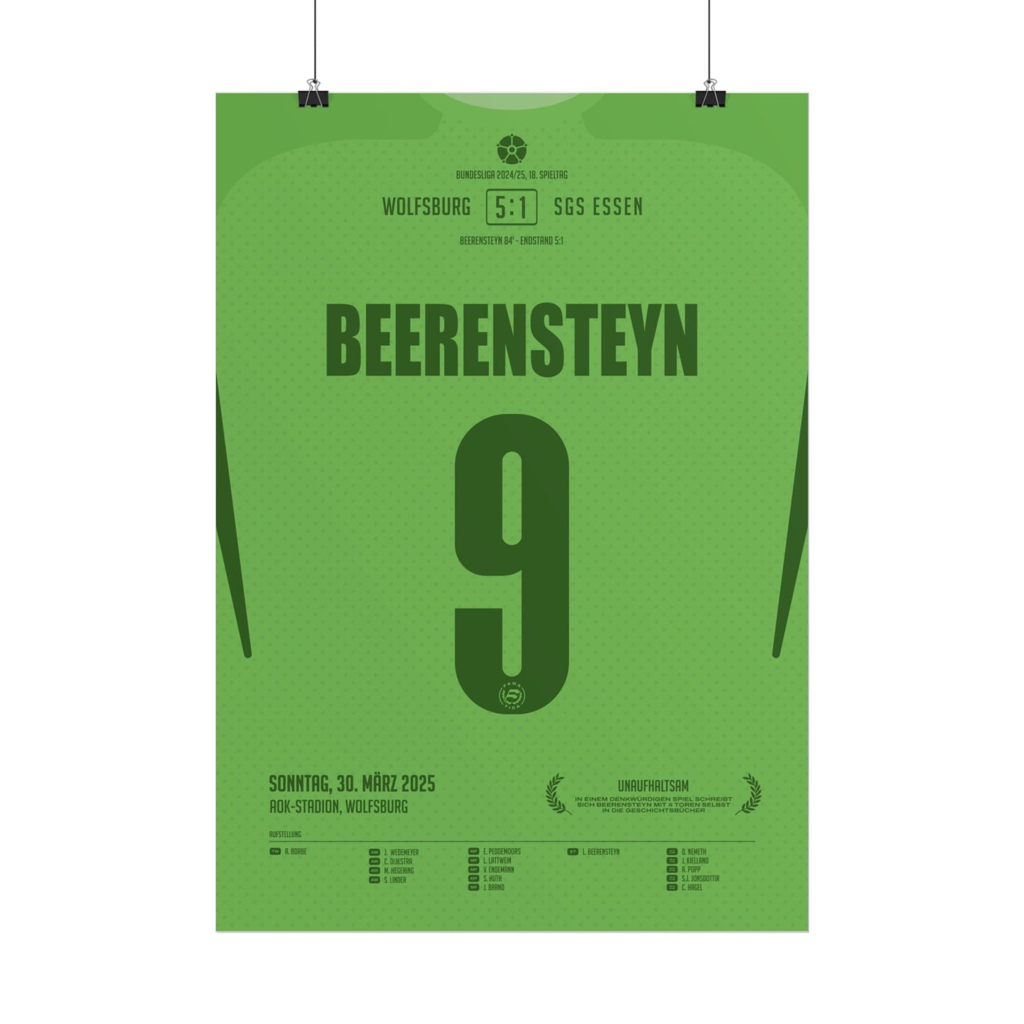 Lineth Beerensteyn | 9 • "Vierfach-Vollstreckerin – ein Nachmittag für die Ewigkeit" • 30.03.2025