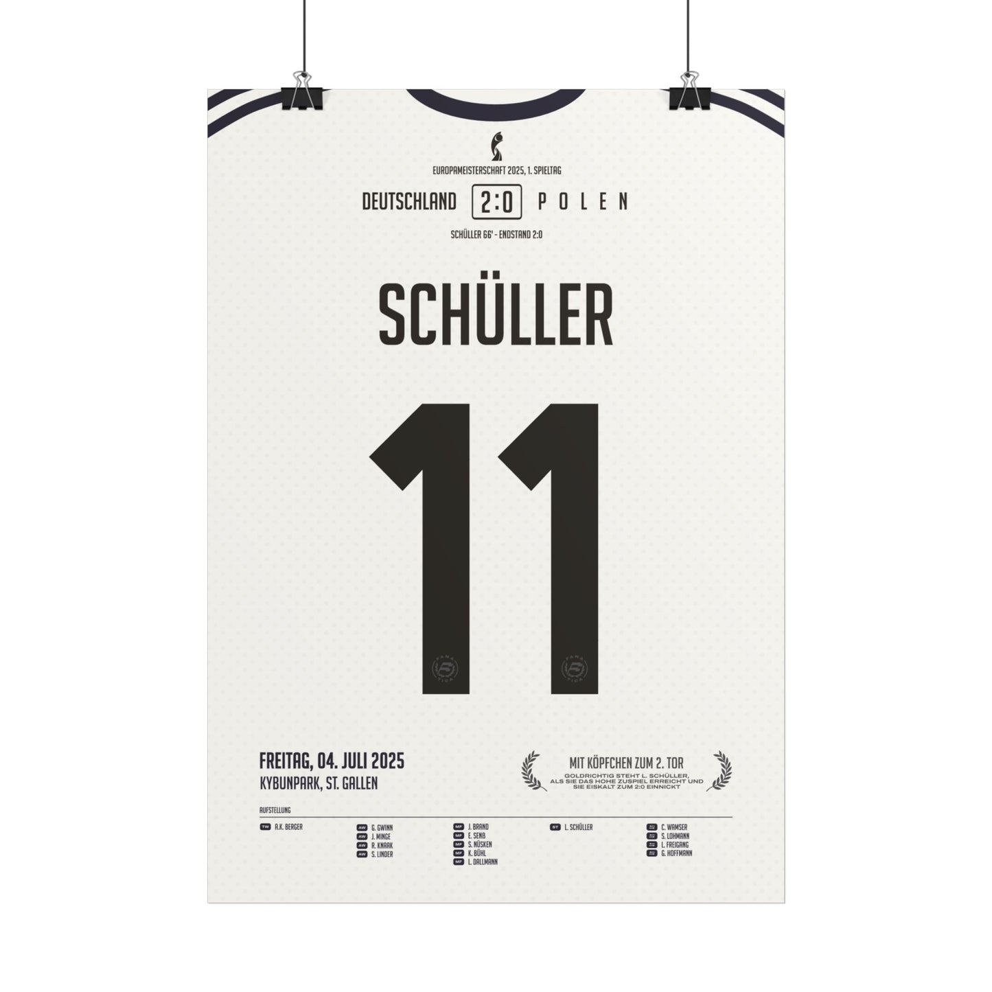 Lea Schüller | 11 • "Mit Köpfchen zum 2. Tor" • 04.07.2025