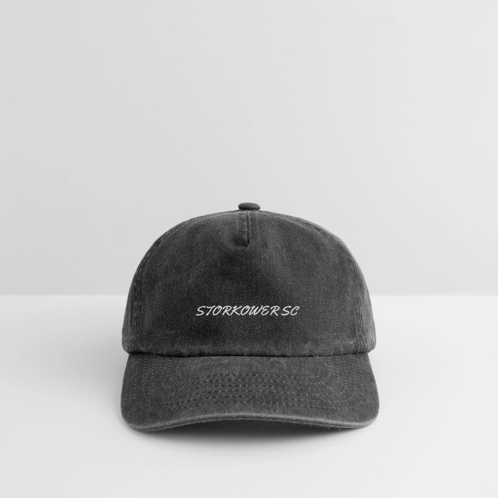 Relaxed Vintage Cap "Storkower SC" - Vintage Schwarz
