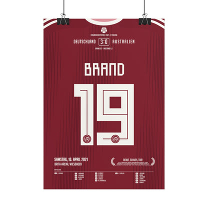 Jule Brand | 19 • "Debüt, Schuss, Tor! " • 10.04.2021