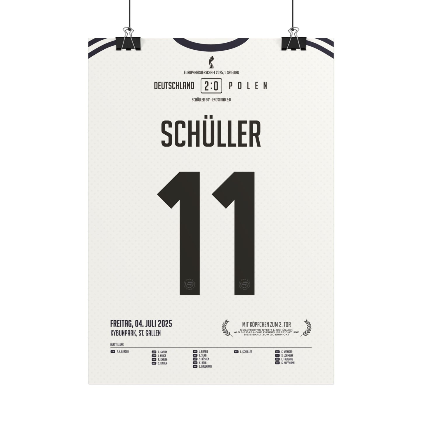 Lea Schüller | 11 • "Mit Köpfchen zum 2. Tor" • 04.07.2025