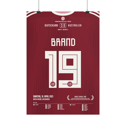 Jule Brand | 19 • "Debüt, Schuss, Tor! " • 10.04.2021