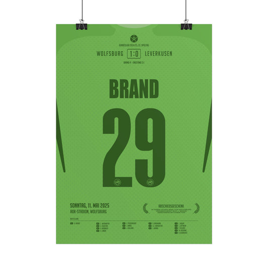 Jule Brand | 29 • "Letztes Spiel, letztes Tor – ein Abschied mit Ansage" • 11.05.2025