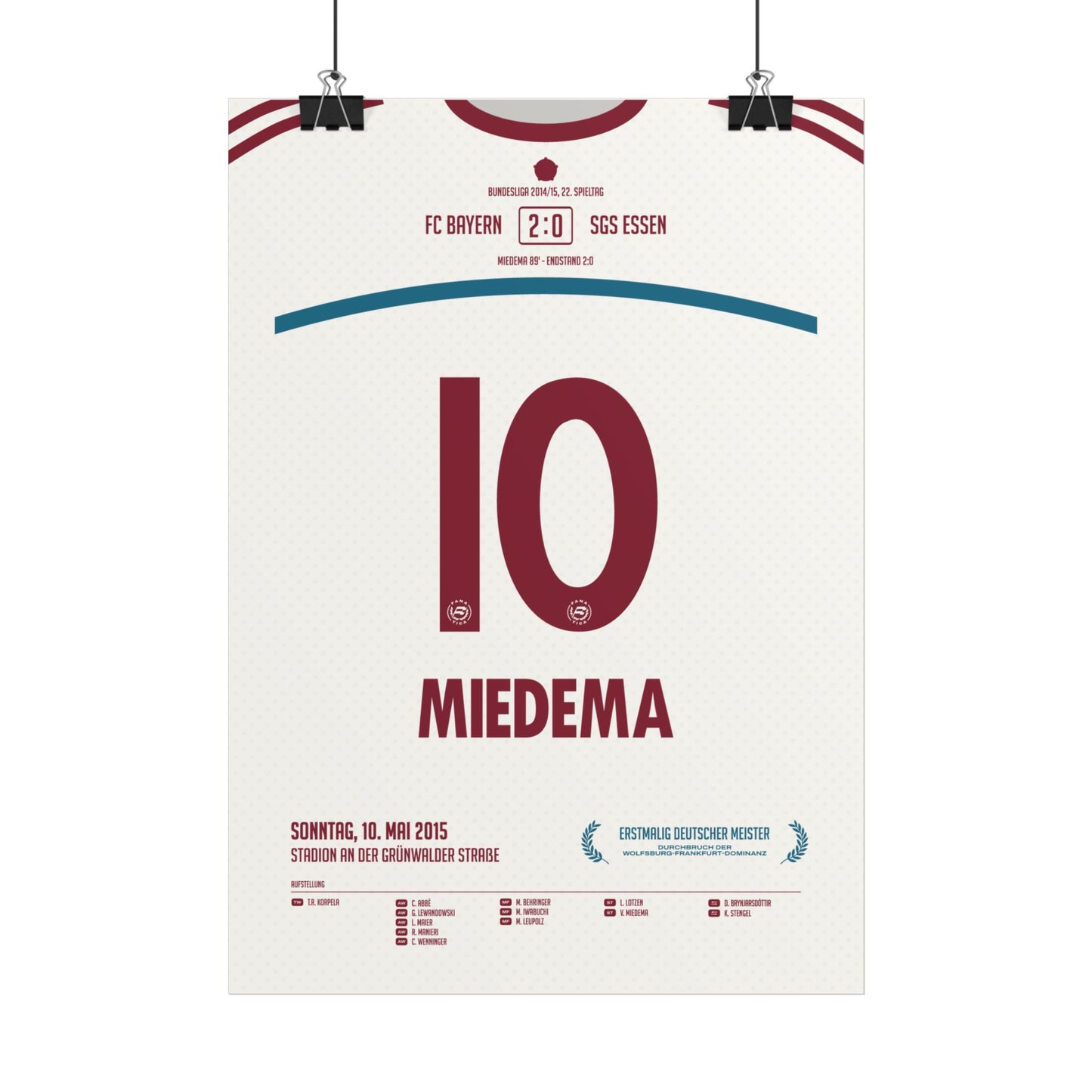 Vivianne Miedema | 10 • "Erstmalig Deutscher Meister" • 10.05.2015