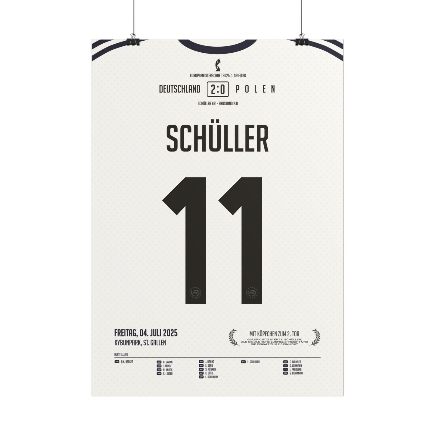 Lea Schüller | 11 • "Mit Köpfchen zum 2. Tor" • 04.07.2025